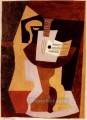 Guitare et partición sur un gueridon 1920 Cubismo